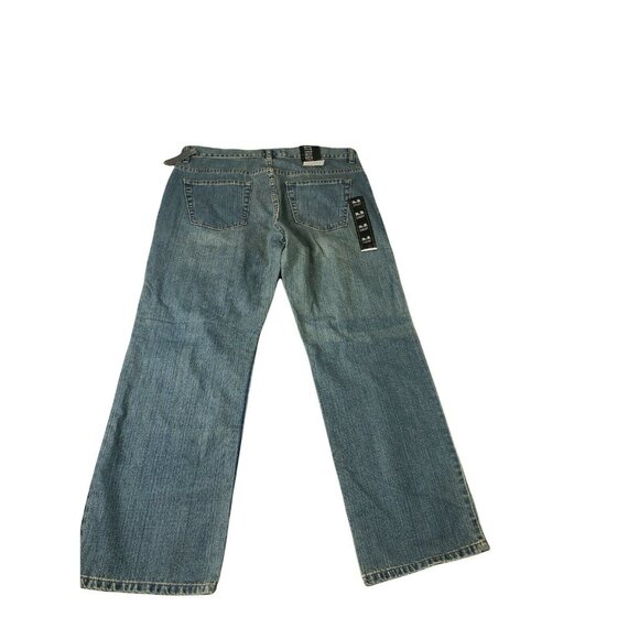 Old Navy Jeans Straight Leg Mens 34x30 Distressed NWT Medium Wash Pants Trousers - Picture 9 of 12